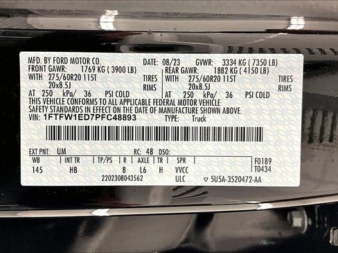 Certified 2023 Ford F150 Lariat w/ Equipment Group 502A High AWD/4WD image 36