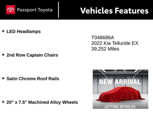 Used 2022 Kia Telluride EX w/ EX Premium Package FWD image 3