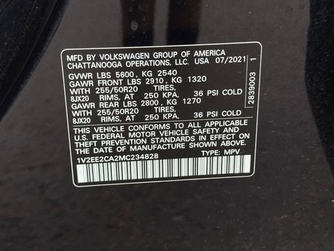 Used 2021 Volkswagen Atlas Cross Sport SEL w/ Cross Sport MDO Package FWD image 33