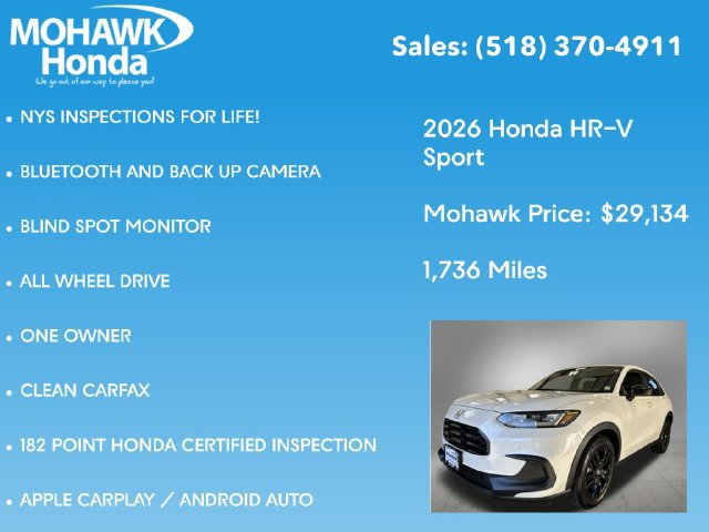 Certified 2026 Honda HR-V Sport image 8