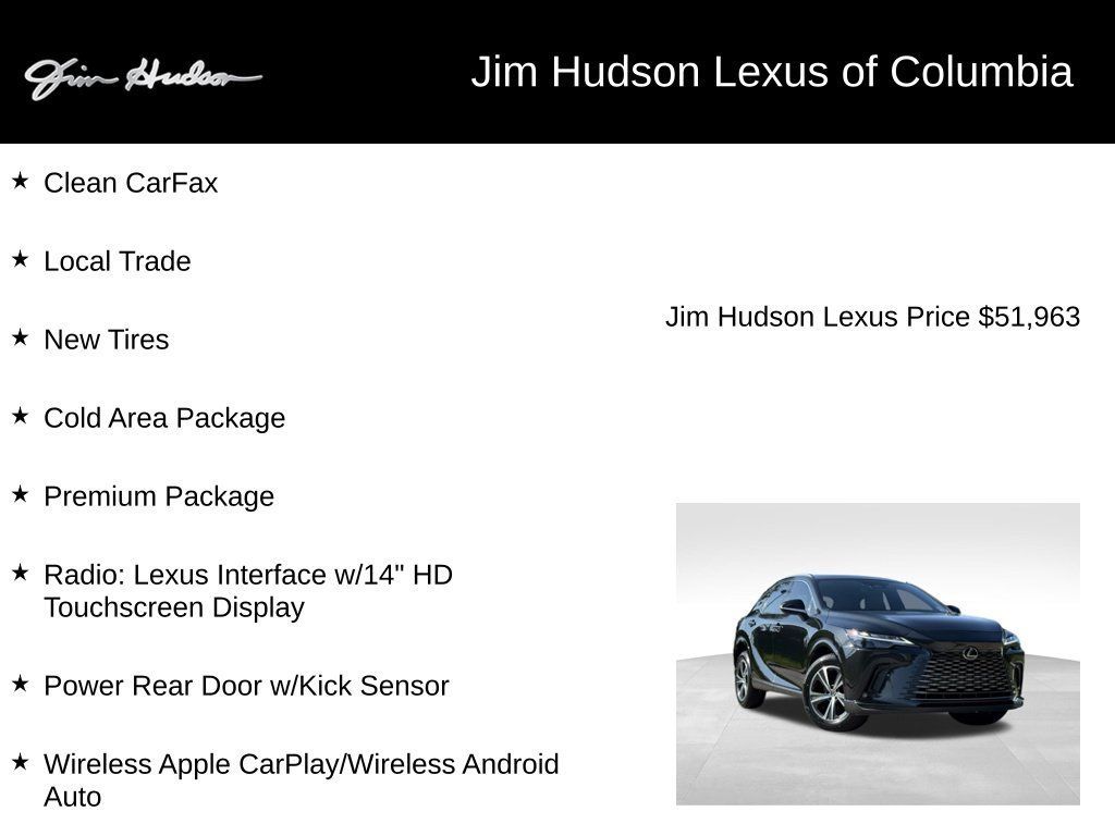 Certified 2024 Lexus RX 350 Premium w/ Cold Area Package FWD image 4