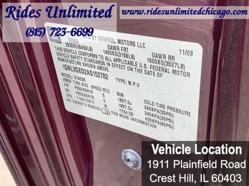 Used 2010 Chevrolet Traverse LT w/ Personal Connectivity Package image 22