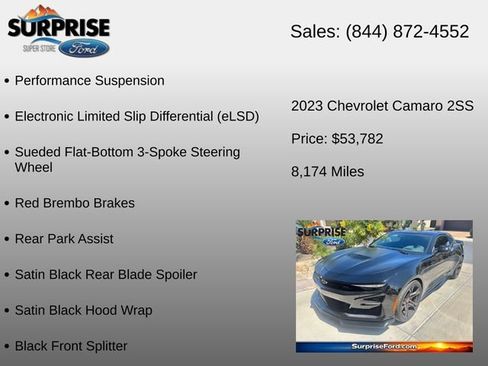 Used 2023 Chevrolet Camaro SS RWD image 25