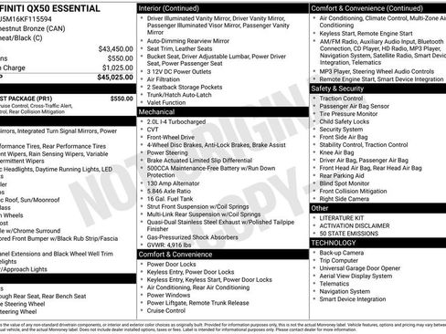 Used 2019 INFINITI QX50 Essential w/ Proassist Package image 27