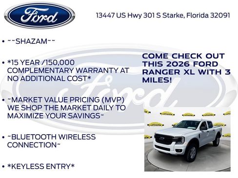 New 2026 Ford Ranger XL w/ Trailer Tow Package RWD image 5