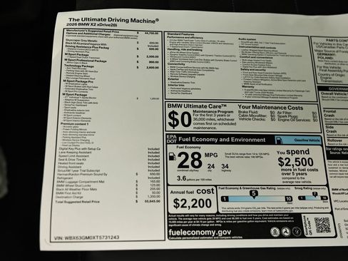 New 2026 BMW X2 xDrive28i w/ Technology Package AWD/4WD image 24