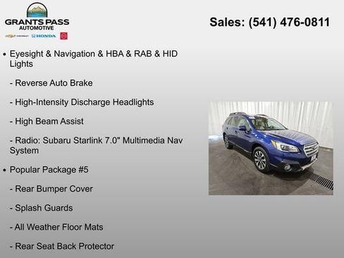 Used 2017 Subaru Outback 2.5i Limited AWD/4WD image 6
