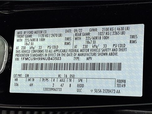 Used 2022 Ford Escape SEL w/ Technology Package AWD/4WD image 27