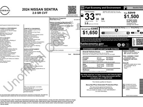Used 2024 Nissan Sentra SR w/ SR Premium Package image 49