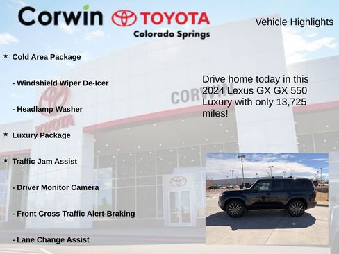 Used 2024 Lexus GX 550 w/ Accessory Package (2T) image 7