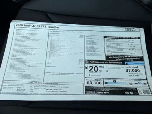 New 2026 Audi Q7 3.0T Premium Plus image 18