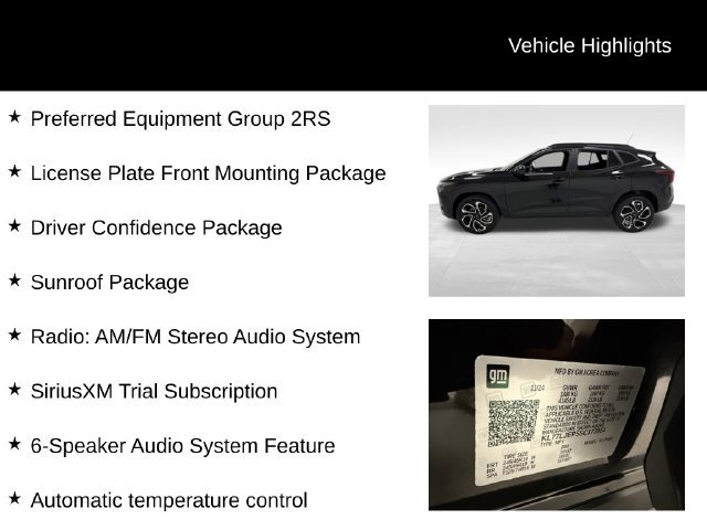 Used 2025 Chevrolet Trax RS w/ Sunroof Package FWD image 27
