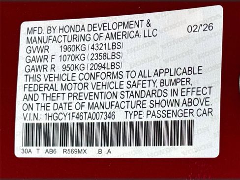 Certified 2026 Honda Accord SE image 36