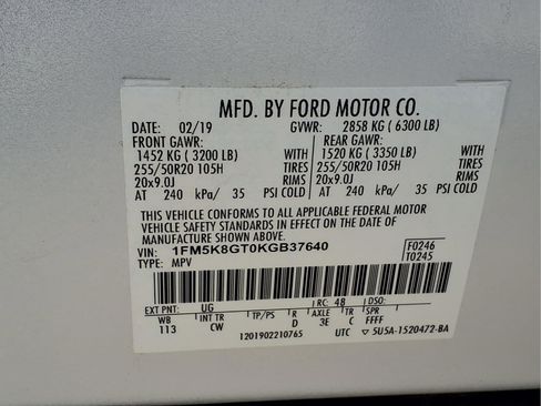 Used 2019 Ford Explorer Sport w/ Equipment Group 401A AWD/4WD image 24