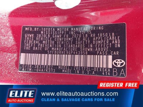 Used 2016 Toyota Corolla S image 17