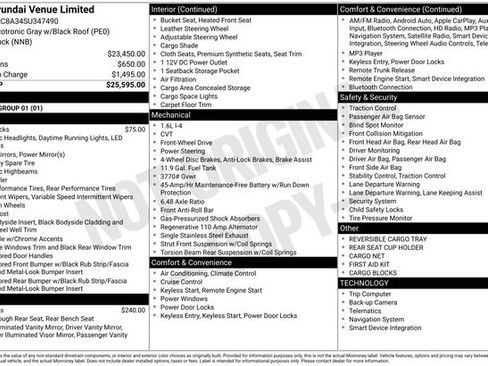 Certified 2025 Hyundai Venue Limited FWD image 45