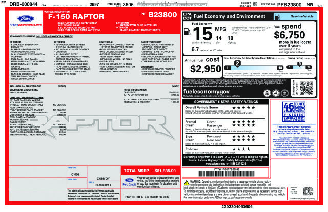 Used 2023 Ford F150 Raptor AWD/4WD image 7