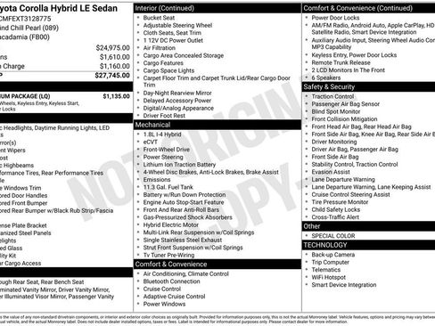 Used 2026 Toyota Corolla LE w/ LE Premium Package image 7