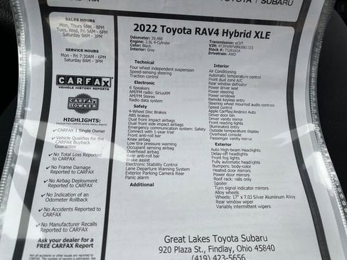 Used 2022 Toyota RAV4 XLE AWD/4WD image 27