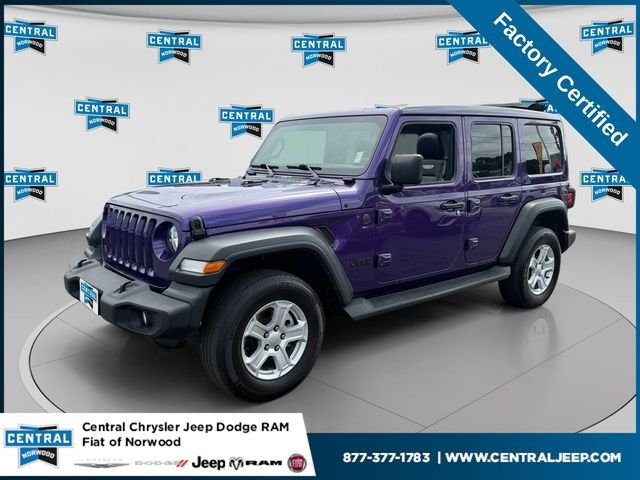 Certified 2023 Jeep Wrangler Unlimited Sport w/ Sun And Sound Package AWD/4WD image 1