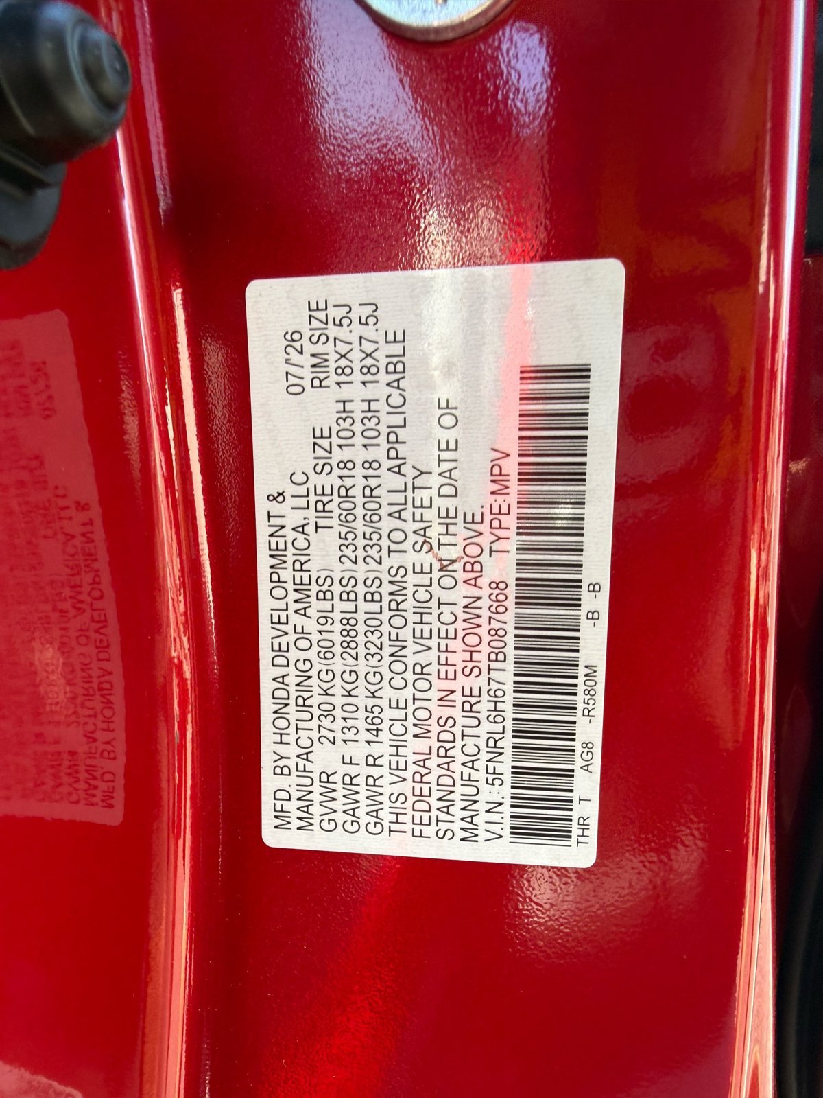 New 2026 Honda Odyssey EX-L image 30