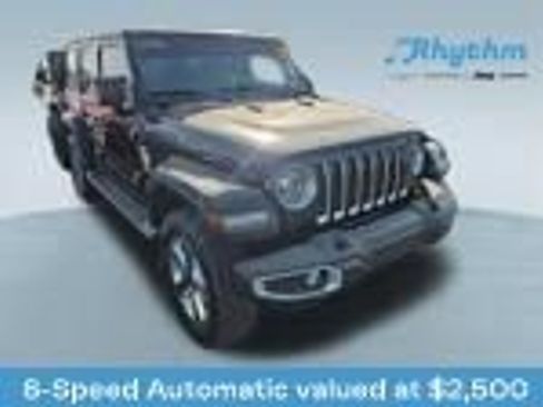 Used 2021 Jeep Wrangler Unlimited Sahara w/ LED Lighting Group image 1
