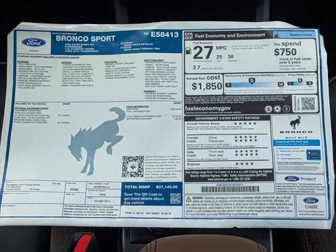 New 2026 Ford Bronco Sport Outer Banks AWD/4WD image 17