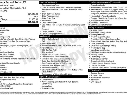 Used 2024 Honda Accord EX image 3