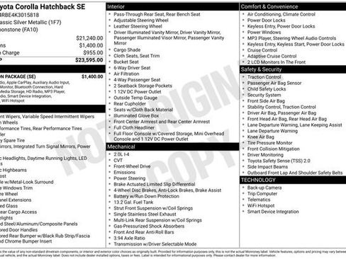 Used 2019 Toyota Corolla SE w/ SE Option Package image 26