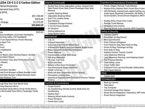 Used 2023 MAZDA CX-5 Carbon Edition AWD/4WD image 3