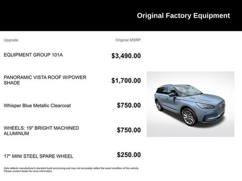 Used 2025 Lincoln Corsair AWD w/ Equipment Group 101A image 9