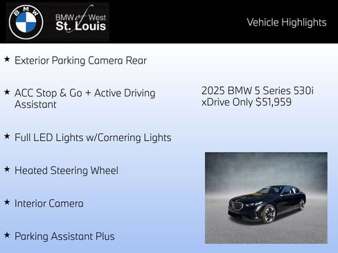 Certified 2025 BMW 530i xDrive 530i xDrive w/ Premium Package image 16