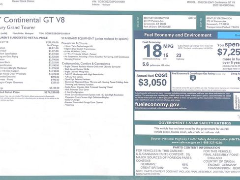 Certified 2023 Bentley Continental GT Mulliner AWD/4WD image 32