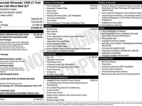 Used 2023 Chevrolet Silverado 1500 LT Trail Boss w/ LT Trail Boss Premium Package AWD/4WD image 34