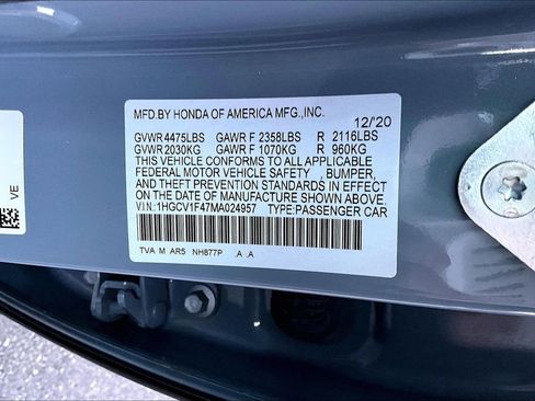 Certified 2021 Honda Accord Sport Special Edition image 14