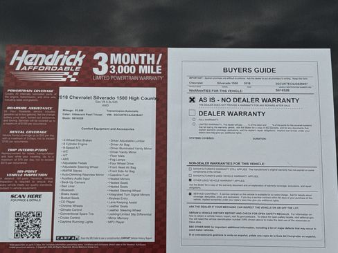 Used 2018 Chevrolet Silverado 1500 High Country image 34