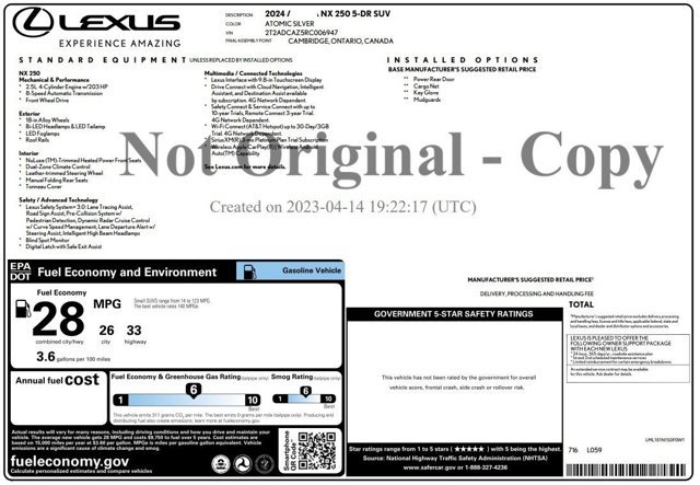 Used 2024 Lexus NX 250 FWD image 2