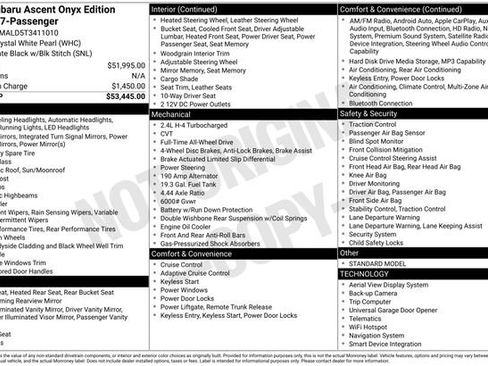 New 2026 Subaru Ascent Bronze Edition AWD/4WD image 2