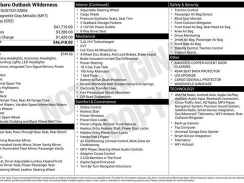 Used 2025 Subaru Outback Wilderness AWD/4WD image 39