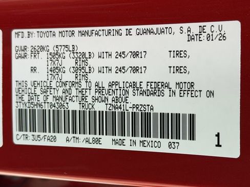 New 2026 Toyota Tacoma SR image 25