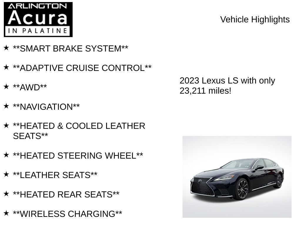 Used 2023 Lexus LS 500 AWD w/ Luxury Package image 8