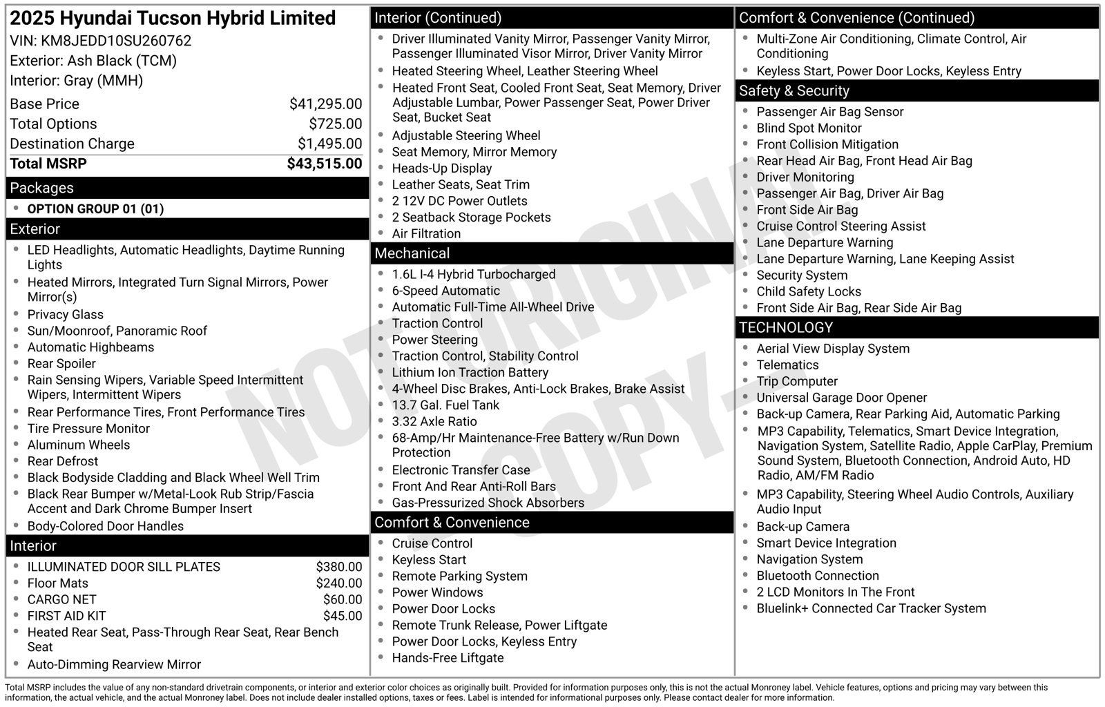 Used 2025 Hyundai Tucson Limited AWD/4WD image 16