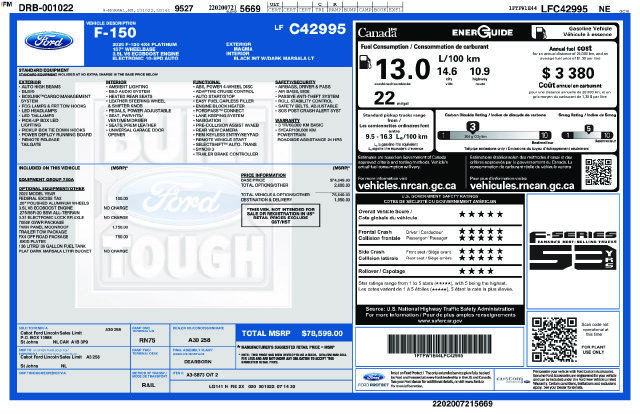 Used 2020 Ford F150 Platinum w/ FX4 Off-Road Package AWD/4WD image 37