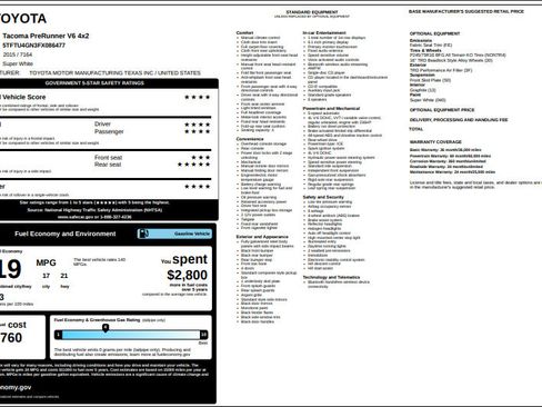 Used 2015 Toyota Tacoma PreRunner image 33