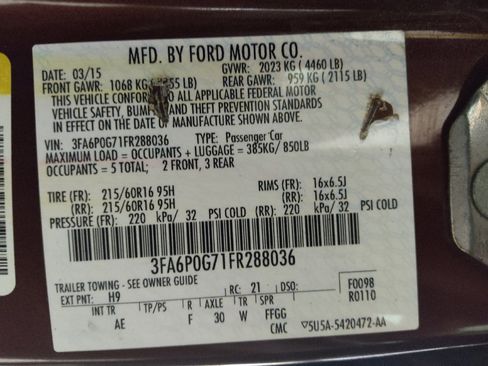 Used 2015 Ford Fusion S image 33