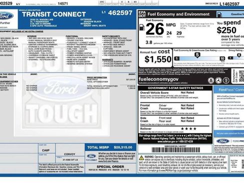 Used 2020 Ford Transit Connect XL FWD image 3
