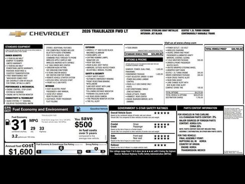 New 2026 Chevrolet TrailBlazer LT w/ Convenience Package image 3