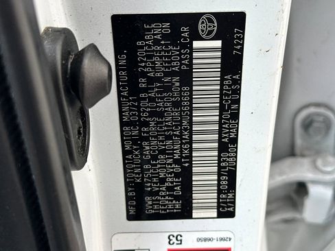 Used 2021 Toyota Camry XSE w/ Carpet Mat Package (TMS) FWD image 38