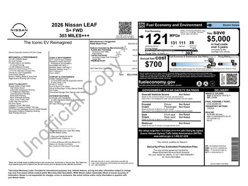 New 2026 Nissan Leaf S+ image 11