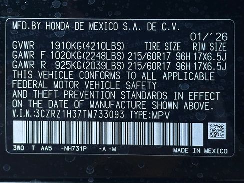 New 2026 Honda HR-V LX image 21